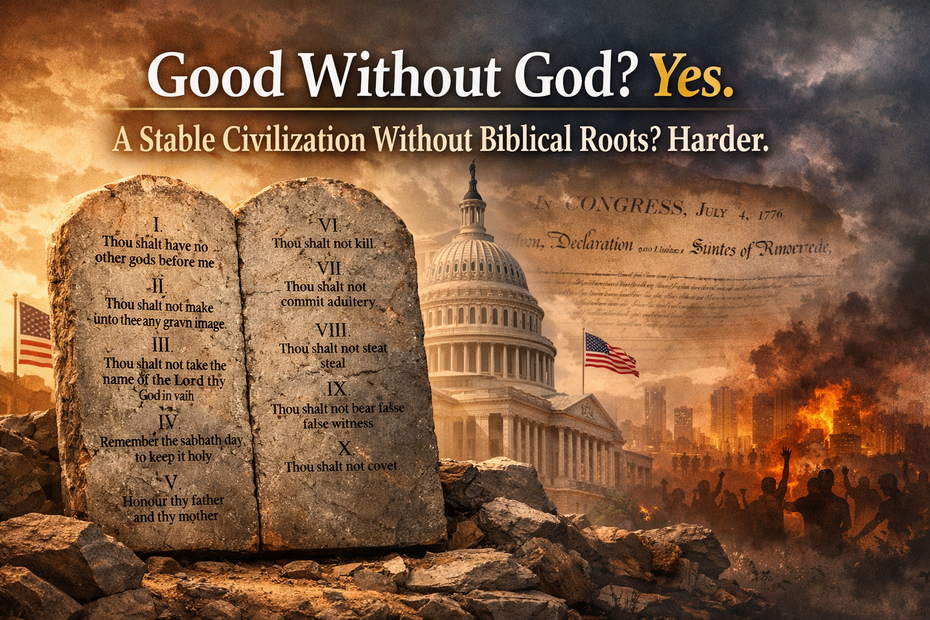 Good Without God? Yes. A Stable Civilization Without Biblical Roots? Harder.